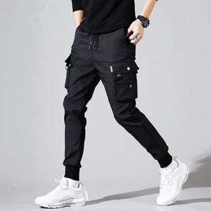 2020 Spring Hip Hop Joggers Men Black Harem Pants Multi-pocket Ribbons Man Sweatpants Streetwear Casual Mens Pants M-3XL