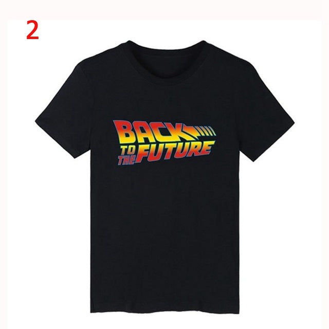 Back To The Future Tshirt Luminous T Shirt camiseta Summer Short Sleeve T Shirts back to future Tee Tops Streetwear T-shirts 4XL