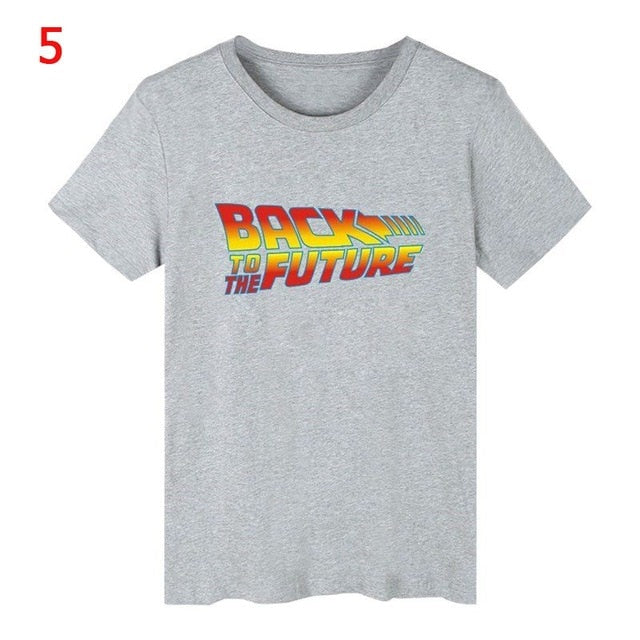 Back To The Future Tshirt Luminous T Shirt camiseta Summer Short Sleeve T Shirts back to future Tee Tops Streetwear T-shirts 4XL