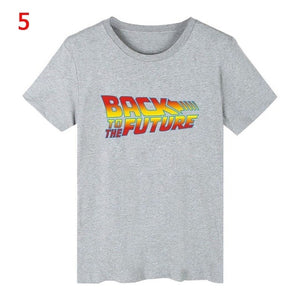 Back To The Future Tshirt Luminous T Shirt camiseta Summer Short Sleeve T Shirts back to future Tee Tops Streetwear T-shirts 4XL