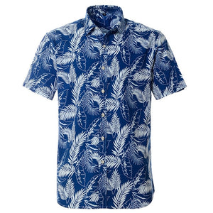 Summer Pure Cotton Mens Hawaiian Dress Shirt Loose Printed Short Sleeve Big Us Size Hawaii Flower Men Beach Floral Shirts