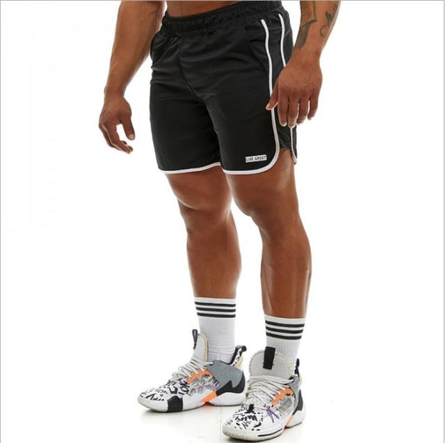 New Men Fitness Bodybuilding Shorts Man Summer  Workout Male Breathable Mesh Quick Dry Sportswear Jogger Beach Short Pants