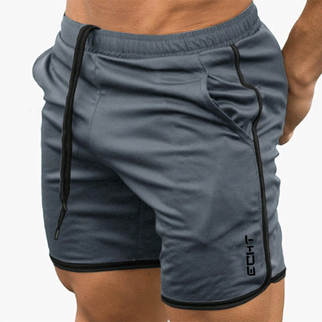 New Men Fitness Bodybuilding Shorts Man Summer  Workout Male Breathable Mesh Quick Dry Sportswear Jogger Beach Short Pants